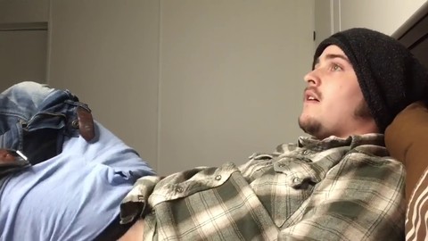 Gay cum covered, orgasm, loud moaning