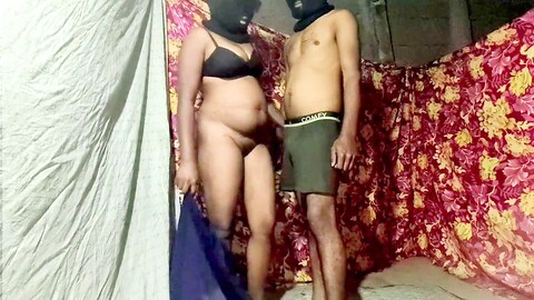 My sexy wife enjoys wild sex and milks her big breasts in a desi village setting