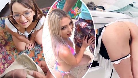 Mein zierlicher Stiefschwester hat mich während einer Runde Twister dazu gebracht, mit ihr zu schlafen - Exxxtra Tiny