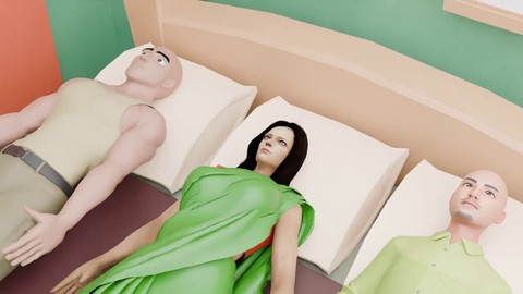 Ehemann und Nachbar haben um Mitternacht in unserem gemeinsamen Schlafzimmer ihren Willen mit mir.