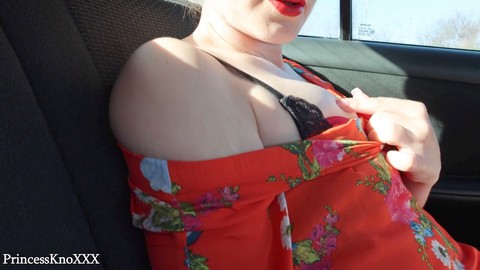 She looks stunning giving a blowjob to a lucky guy