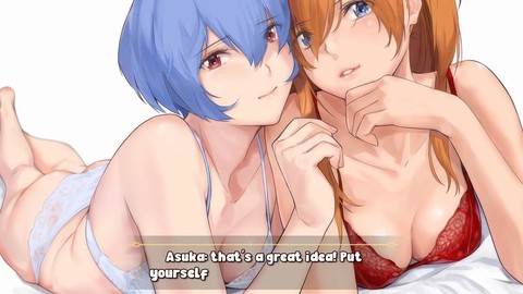 Une chaude partie à trois avec deux filles lesbiennes anime